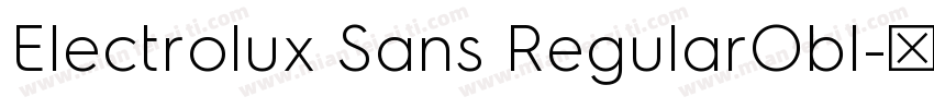 Electrolux Sans RegularObl字体转换